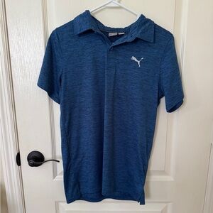 Puma Heathered Blue Polo Shirt